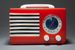 Emerson Red Catalin ”Patriot” 400 Radio Norman Bel Geddes Art Deco Design